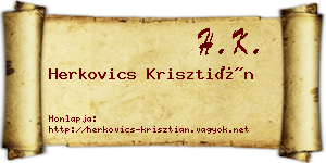 Herkovics Krisztián névjegykártya